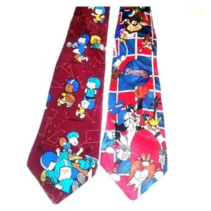 Vintage Looney Tunes Braves Tie and Peanuts Footba